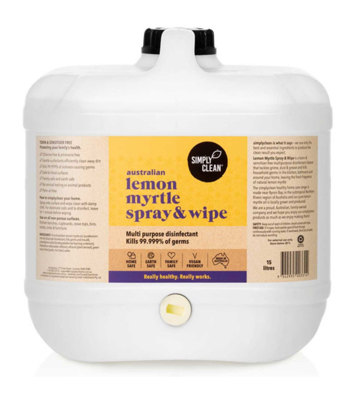 Bulk Simply Clean Lemon Myrtle Spray & Wipe